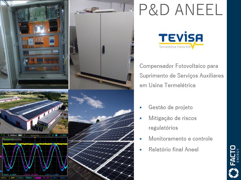 TEVISA. Projeto de P&D: Compensador Fotovoltaico para Suprimento de Serviços Auxiliares em Usina Termelétrica